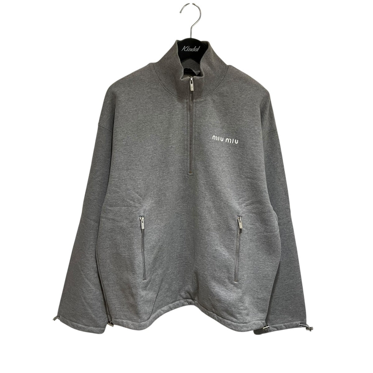MIU MIU(ミュウミュウ) 25SSコットンフリース ジップスウェットシャツ
