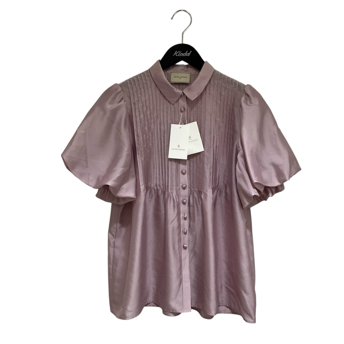 UNITED ARROWS シルキーピンタック ショートスリーブ半袖ブラウス1516-162-1656 古着・中古-1枚目のアイテム画像