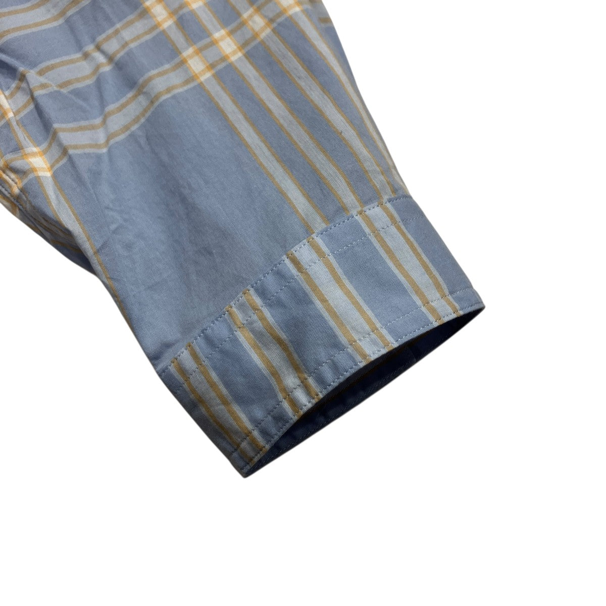 AURALEE WASHED FINX TYPEWRITER CHECK P O SHIRT長袖シャツA25SS02TC 古着・中古-4枚目のアイテム画像