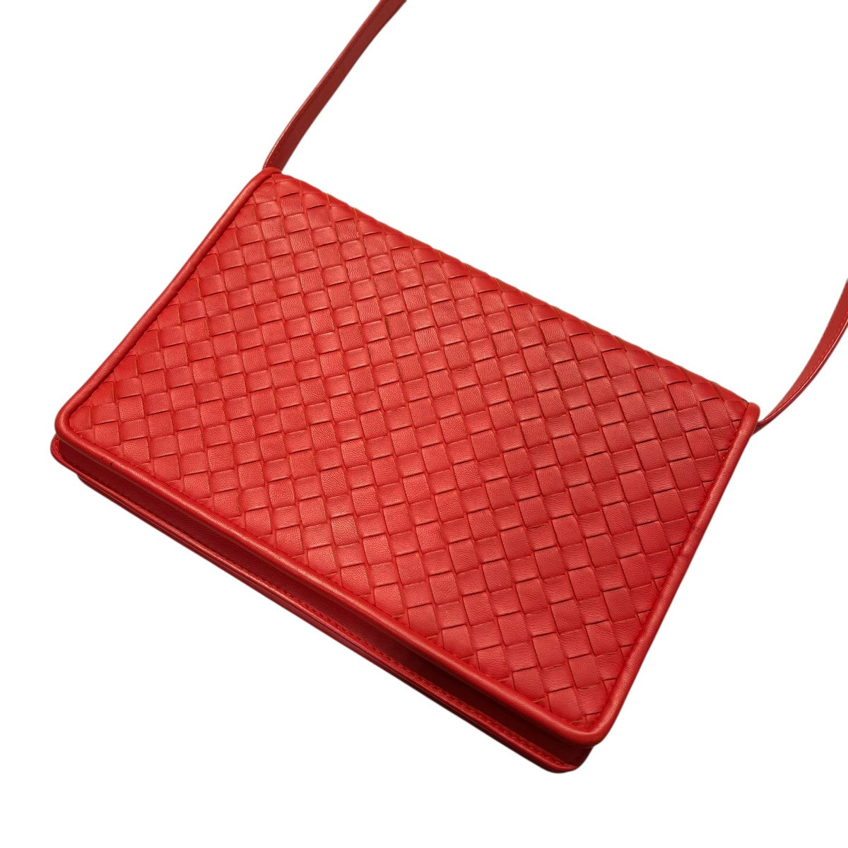 BOTTEGA VENETA レザーイントレチャートショルダーバッグ 古着・中古-1枚目のアイテム画像