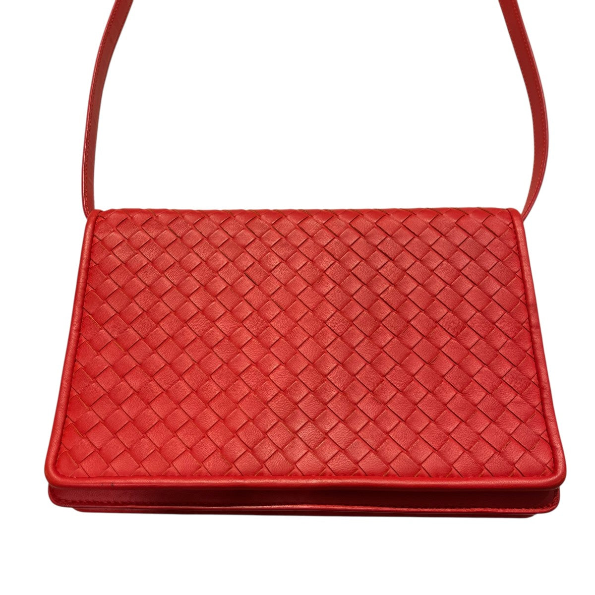BOTTEGA VENETA レザーイントレチャートショルダーバッグ 古着・中古-2枚目のアイテム画像