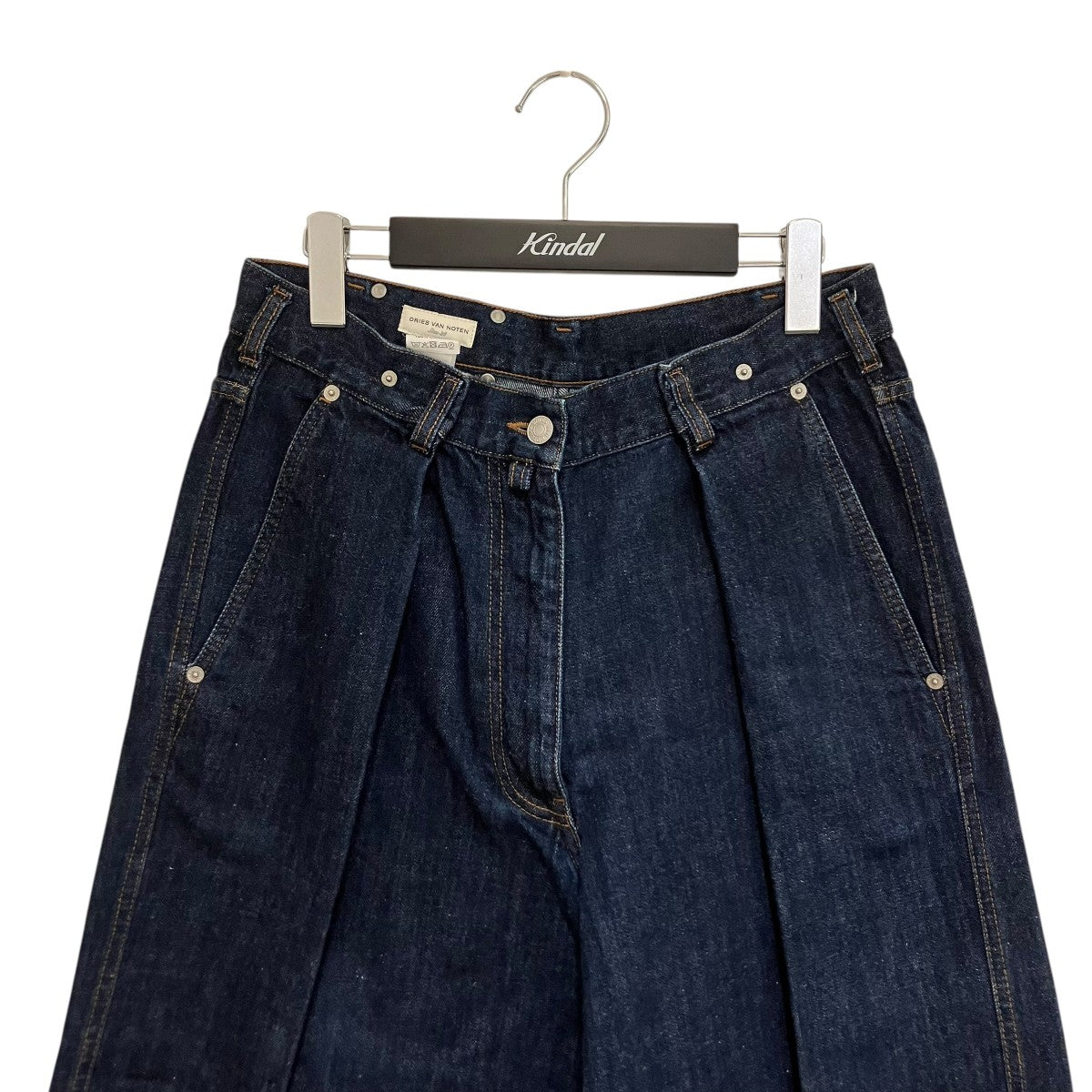 タックデニムパンツ