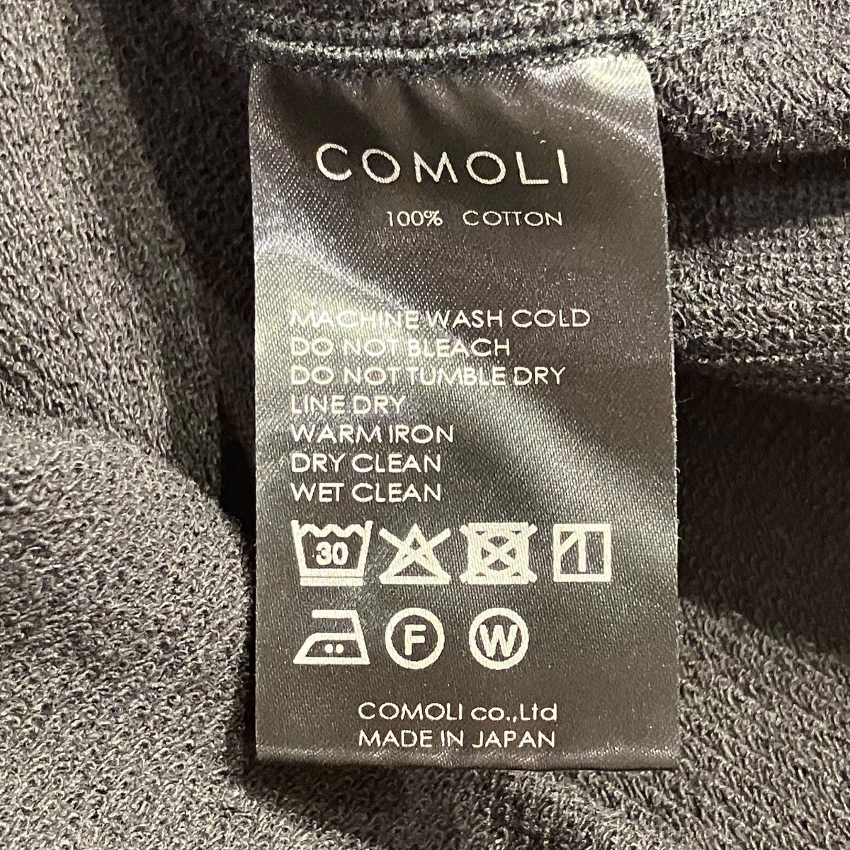 COMOLI 25SSLWコットン裏毛 半袖クルーTシャツB01-05026 古着・中古-7枚目のアイテム画像