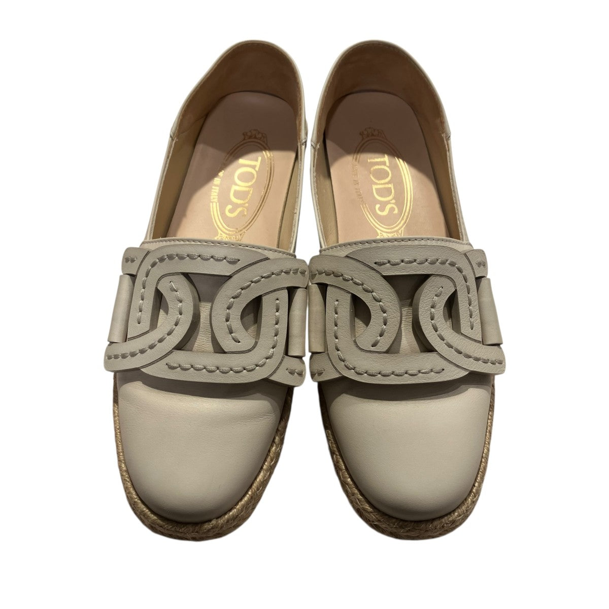 TOD'S(トッズ) ケイト レザー エスパドリーユ オフホワイト サイズ 34