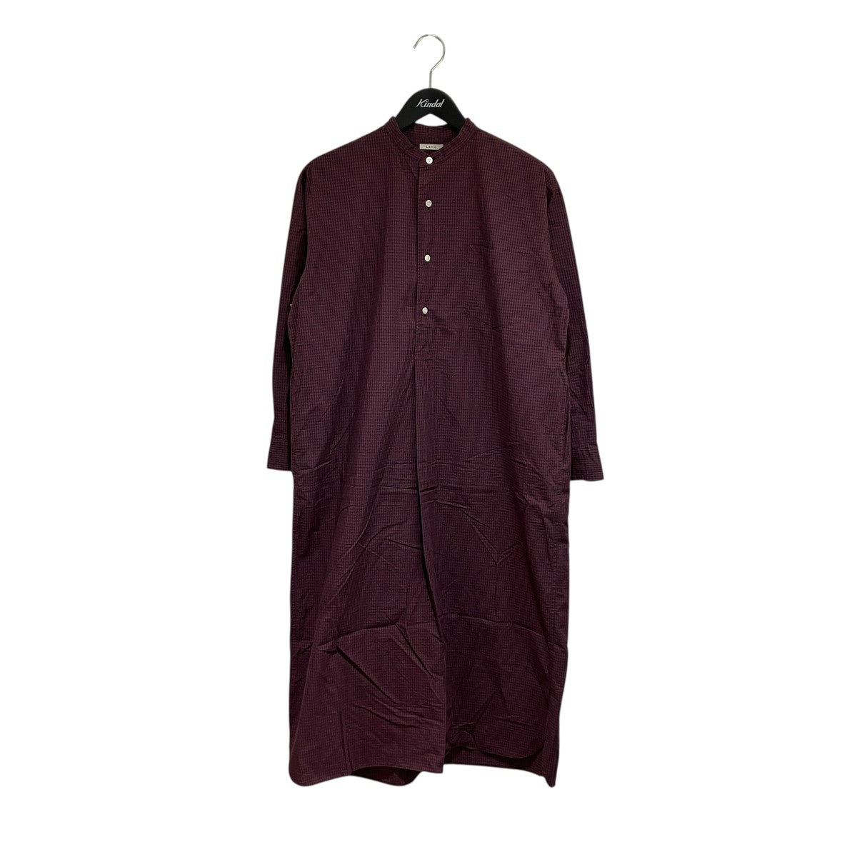 LENO BAND COLLAR PULLOVER DRESSシャツワンピースL2202-DR003 古着・中古-1枚目のアイテム画像