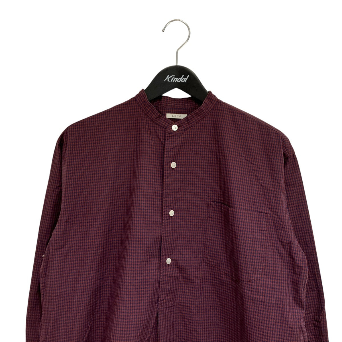 LENO BAND COLLAR PULLOVER DRESSシャツワンピースL2202-DR003 古着・中古-3枚目のアイテム画像