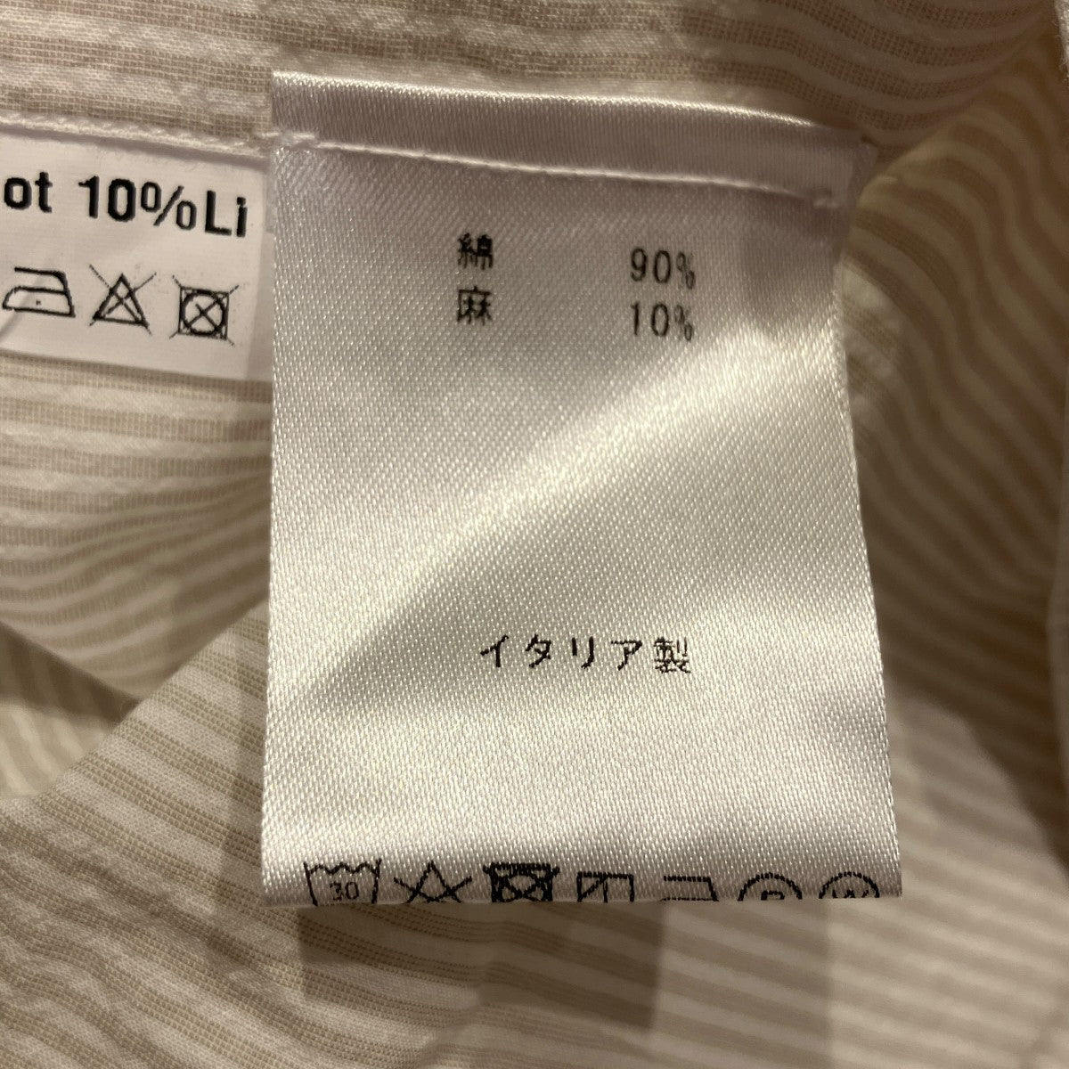 Finamore リネン混シャツ長袖シャツ 古着・中古-6枚目のアイテム画像