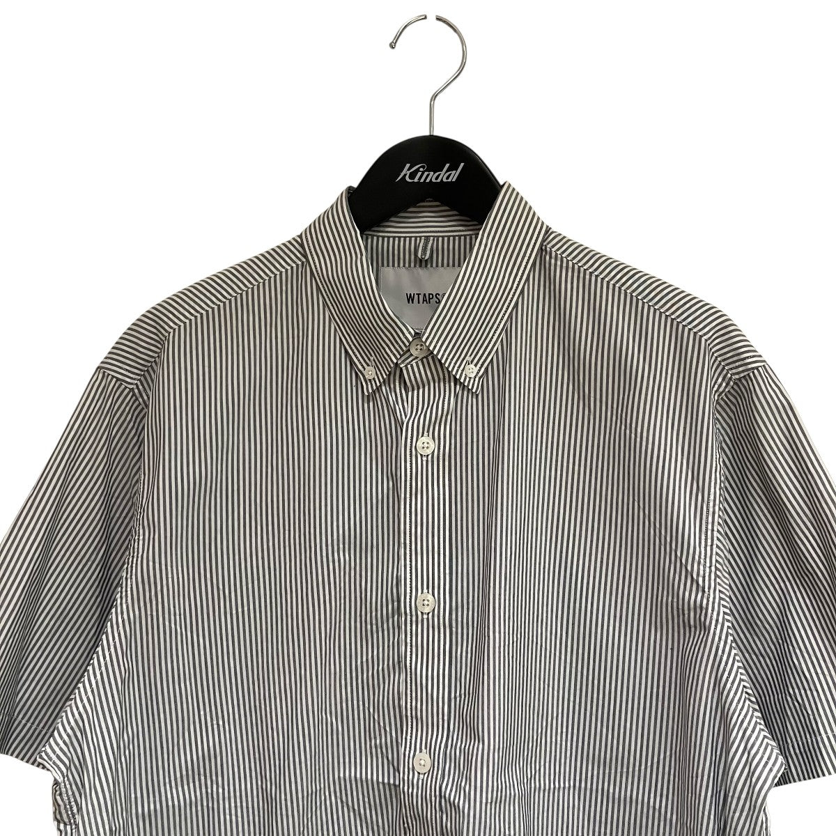 WTAPS BD 01 SS CTPL． Broadcloth． Textile． Coolmaxストライプシャツ241TQDT-SHM04 古着・中古-3枚目のアイテム画像