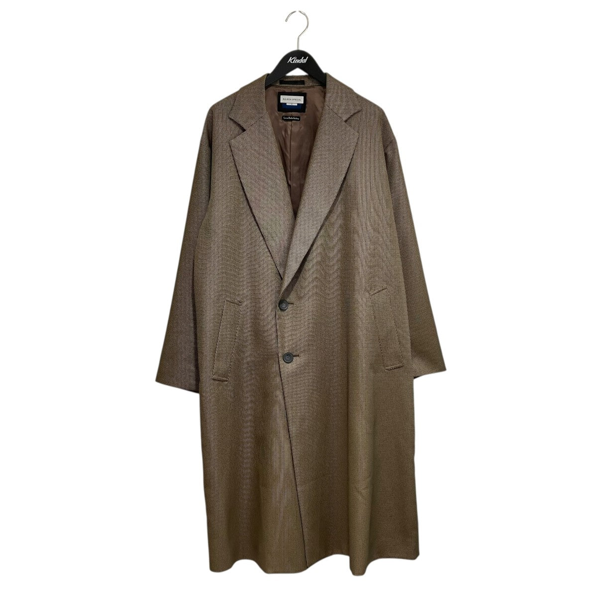 ガンクラブチェックプライムオーバーセミダブルチェスターコート11221161212