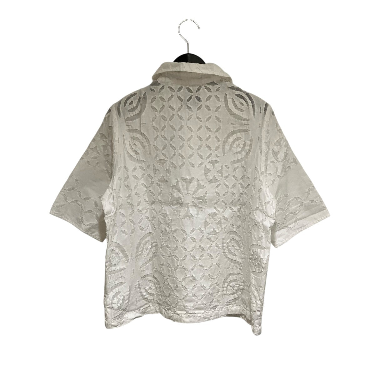 dahl'ia×6(ROKU) BEAUTY＆YOUTH WHITE QUILTED SHORT SLEEVE SHIRT半袖
