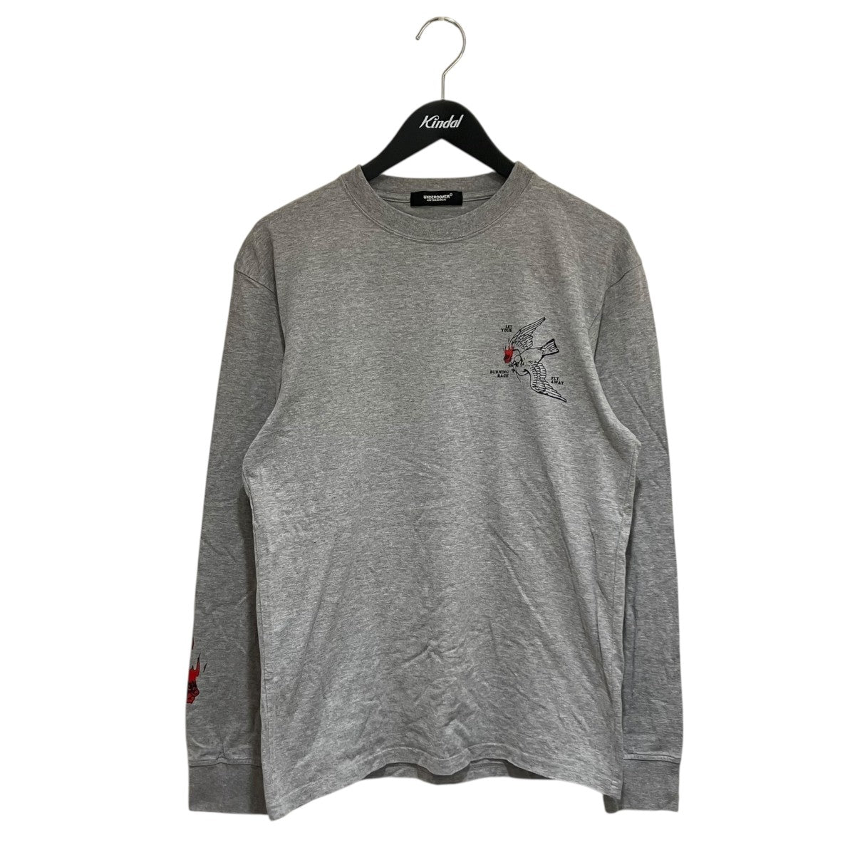 UNDERCOVER バードプリント長袖カットソー長袖TシャツUC1C4892-1 古着・中古-1枚目のアイテム画像