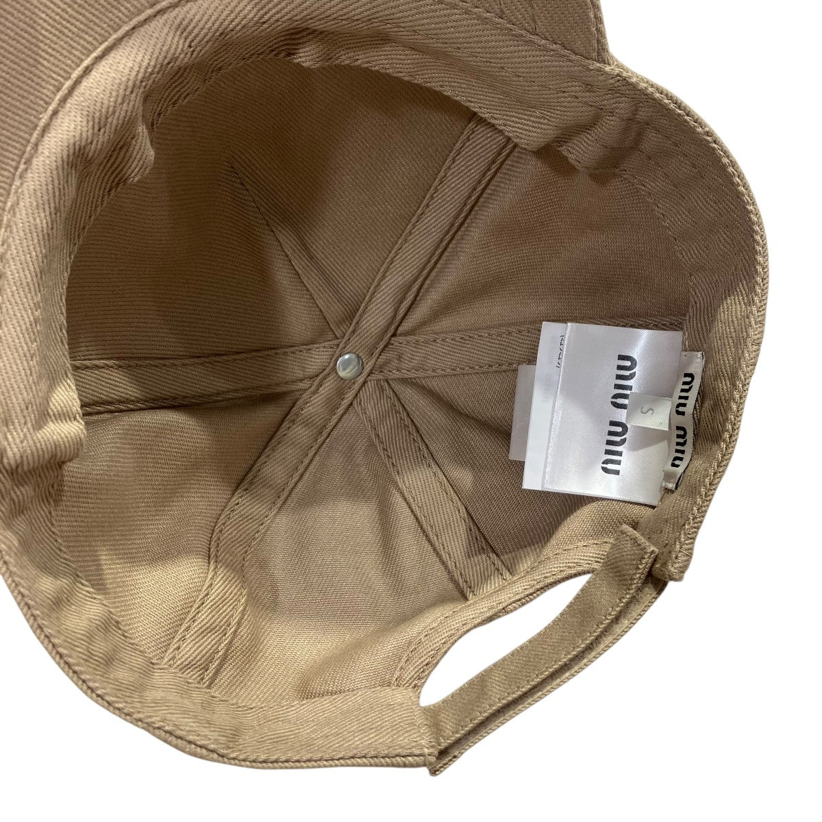 MIU MIU(ミュウミュウ) ドリル ベースボールキャップ5HC179 5HC179
