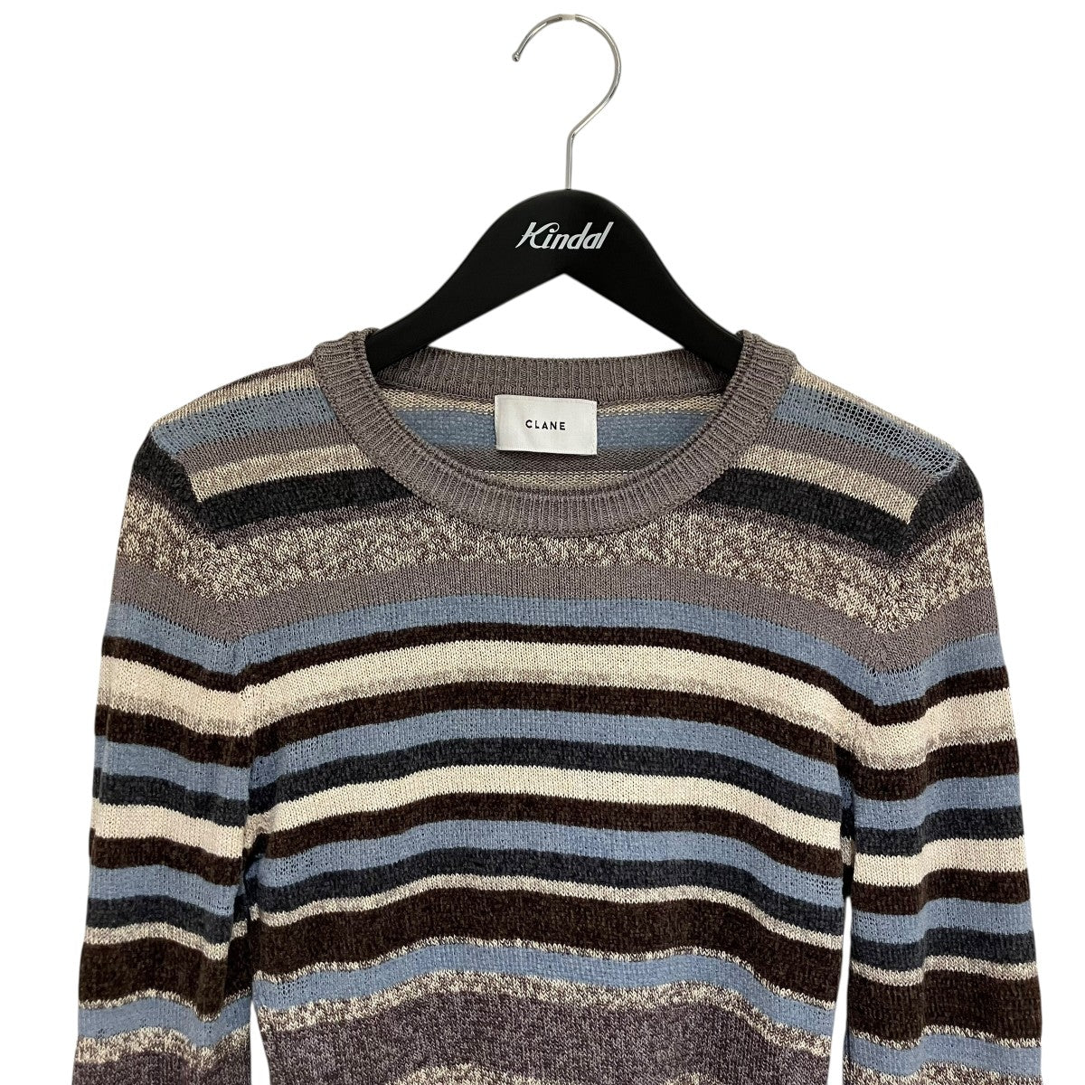 CLANE(クラネ) MOLE MIX BORDER KNIT TOPS薄手ニット17106-2402 17106