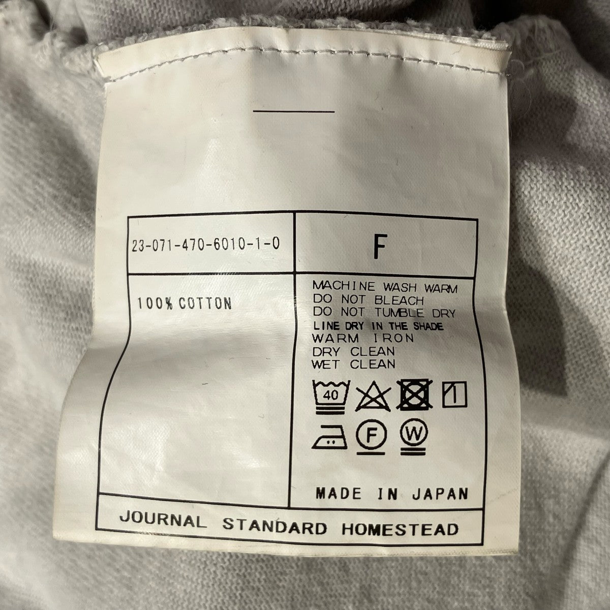 J．S HOMESTEAD 半袖カットソー23-071-470-6010-1-0 古着・中古-5枚目のアイテム画像