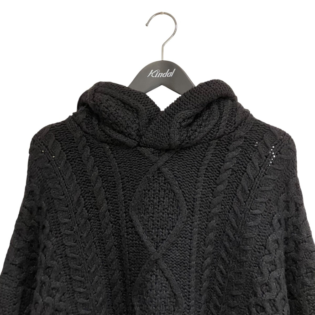 ケーブルニット パーカー厚手ニット090233