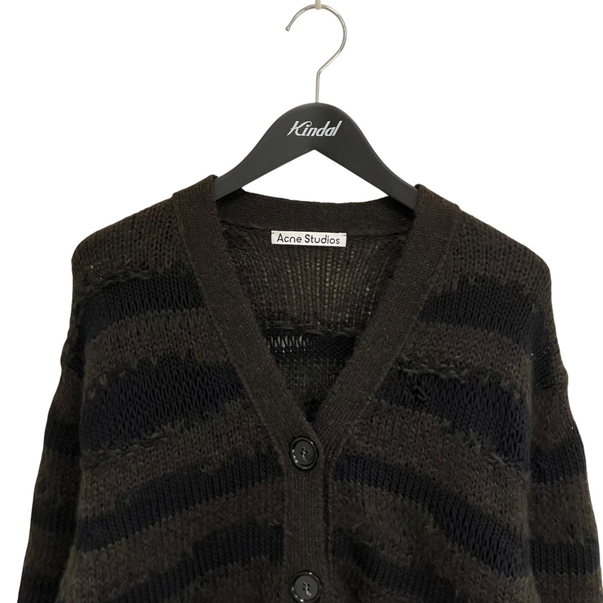 ACNE STUDIOS ダメージ加工ボーダーカーディガンFN-WN-KNIT000535 古着・中古-3枚目のアイテム画像