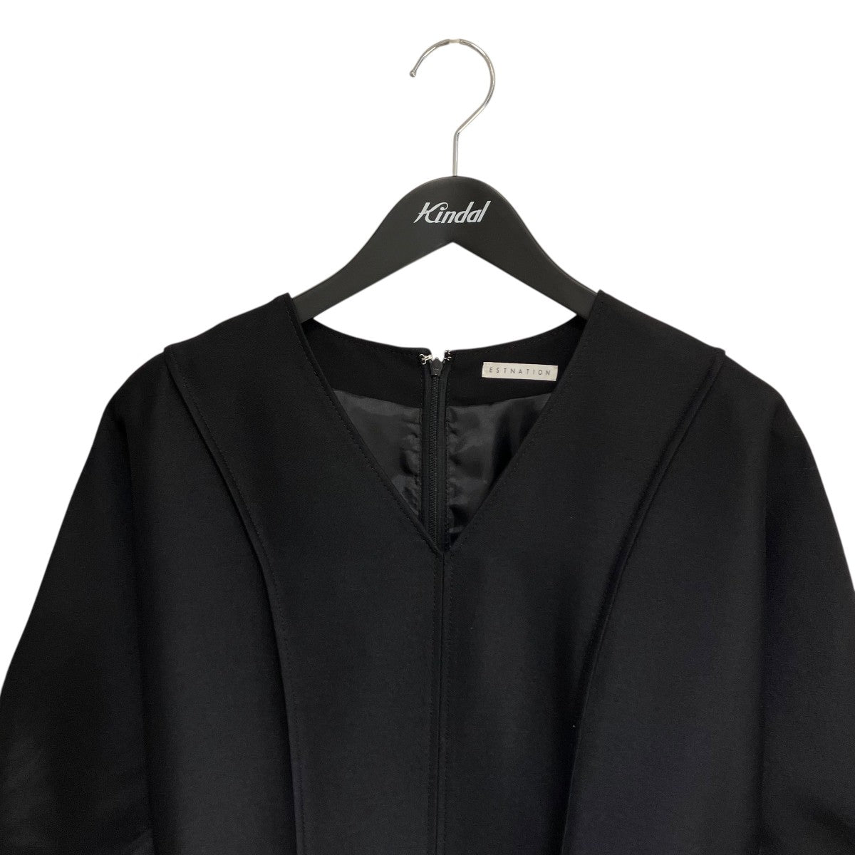 ESTNATION(エストネーション) ダブルクロスVネックワンピース長袖