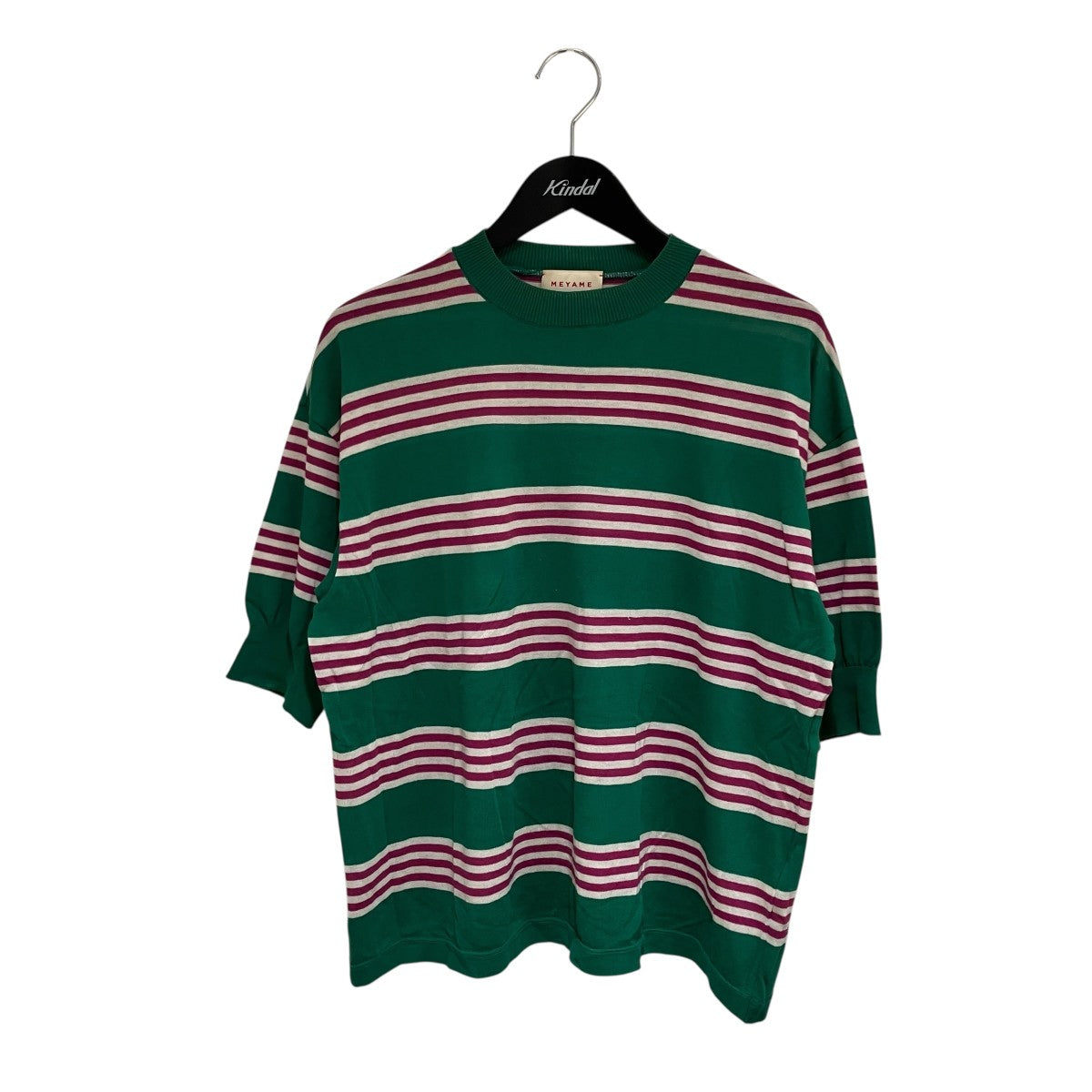 MEYAME コットンニット ハーフスリーブT-シャツ半袖TシャツMEY-1636 古着・中古-1枚目のアイテム画像