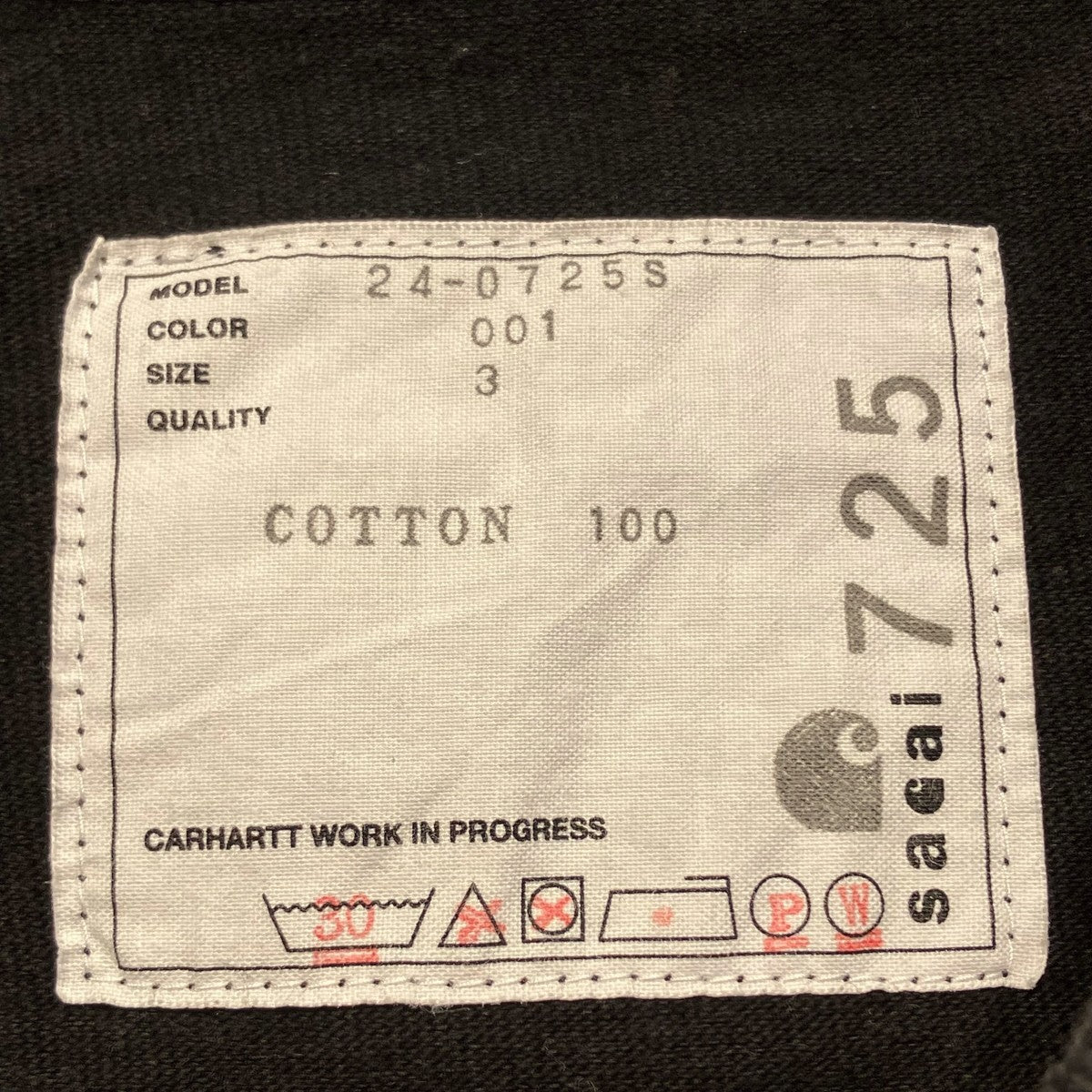 sacai×CarHartt 24SSCarhartt WIP T-Shirt半袖Tシャツ24-0725S 古着・中古-8枚目のアイテム画像