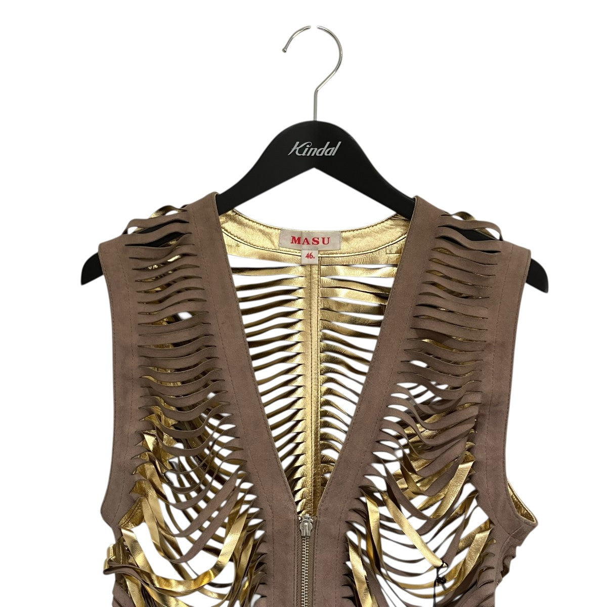 MASU SHREDDER LEATHER VESTベストMASS-VT0324 古着・中古-3枚目のアイテム画像