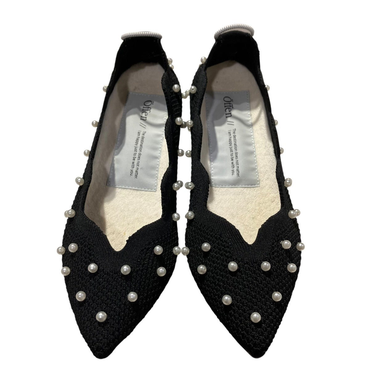 scallop pearls patternパンプス