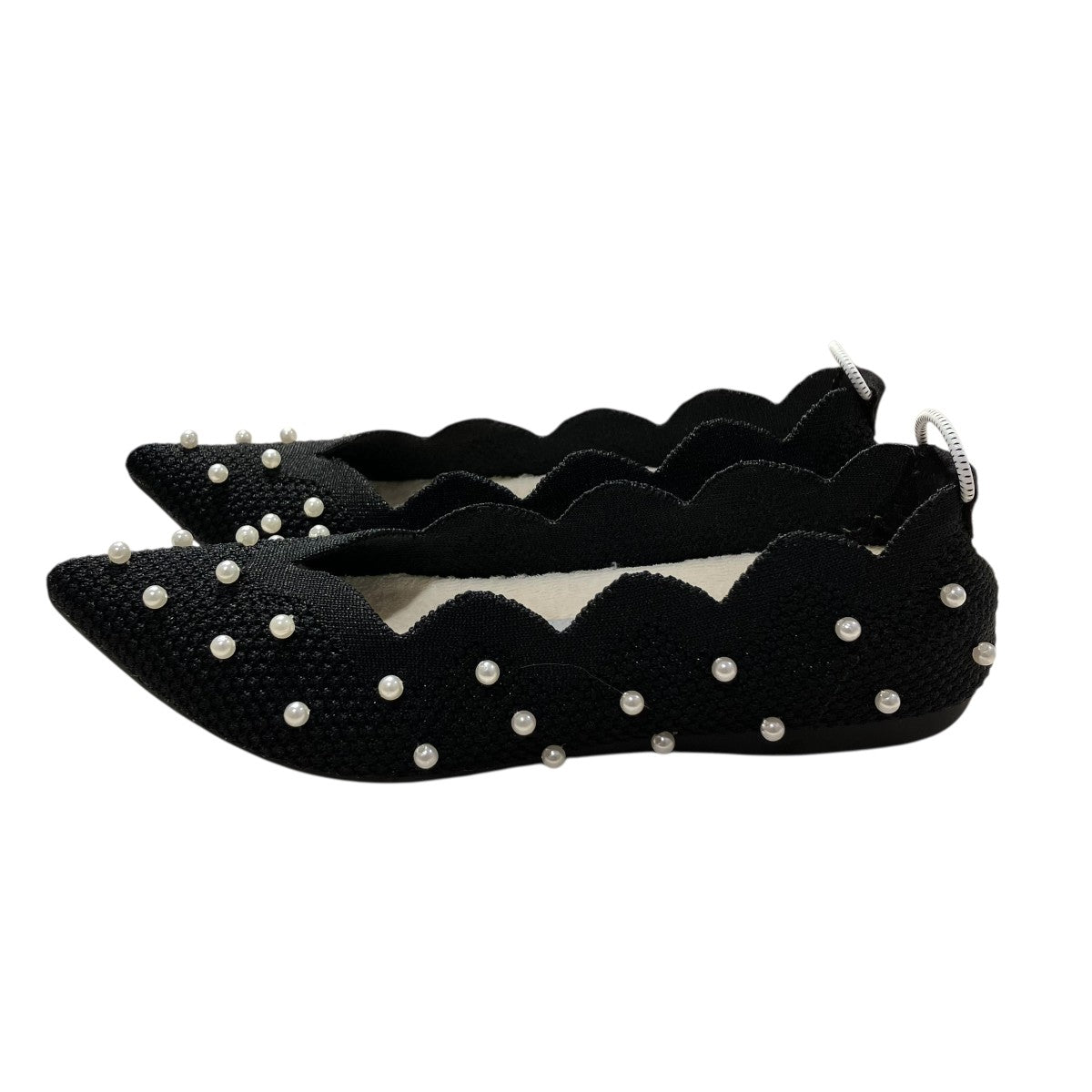 offen scallop pearls patternパンプス 古着・中古-3枚目のアイテム画像