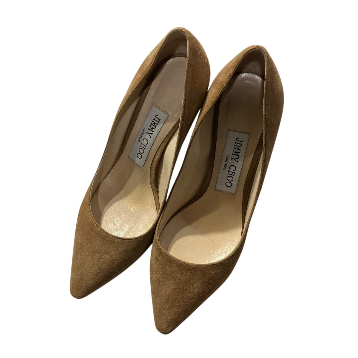 JIMMY CHOO(ジミーチュウ) スウェードヒールパンプス ベージュ サイズ