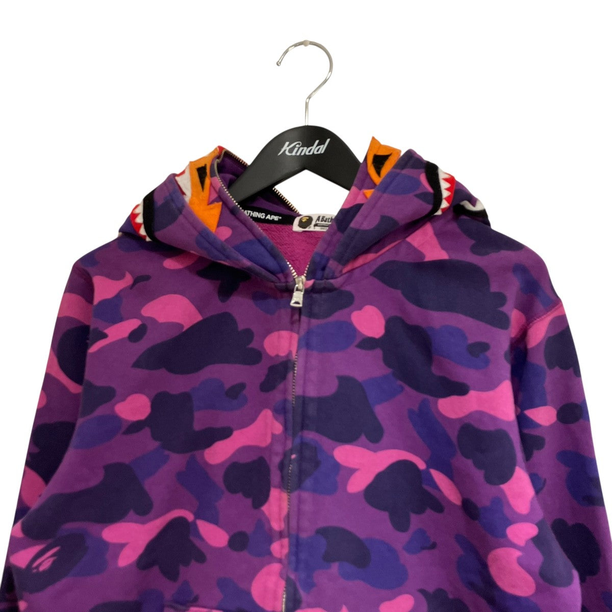 A BATHING APE COLOR CAMO SHARK FULL ZIP HOODIEジップパーカー001ZPI301021M 古着・中古-3枚目のアイテム画像