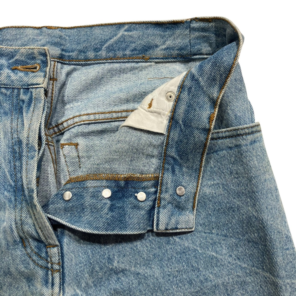 マーブルデニムデニムパンツ222-012404