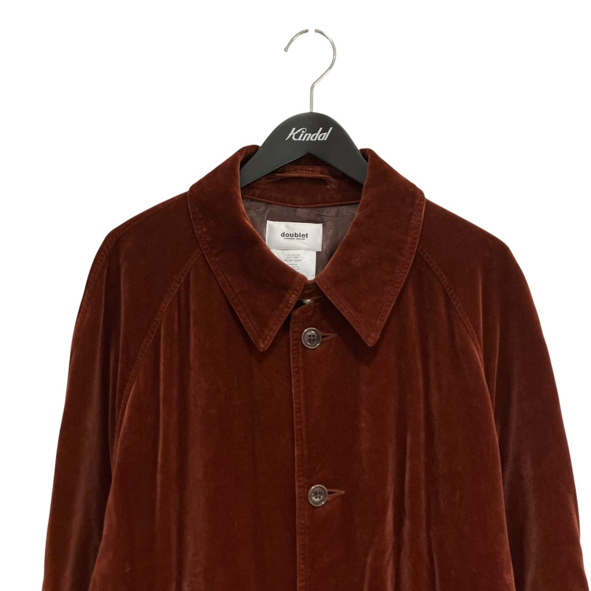 doublet(ダブレット) 21AWCUT OF VELVET COATベロアコート21aw09co46