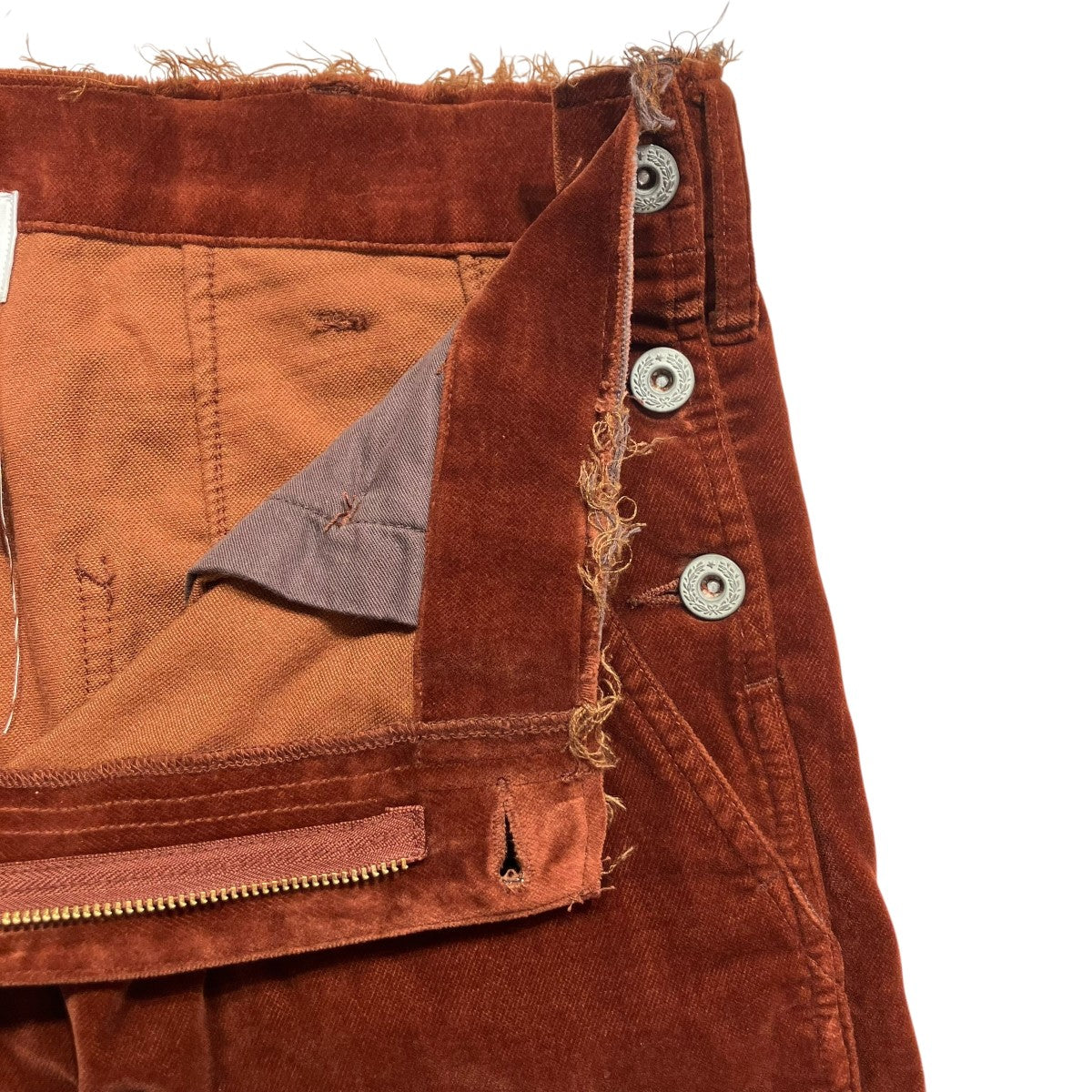 21awCUT OF VELVET PANTSベロアパンツ21AW09PT158
