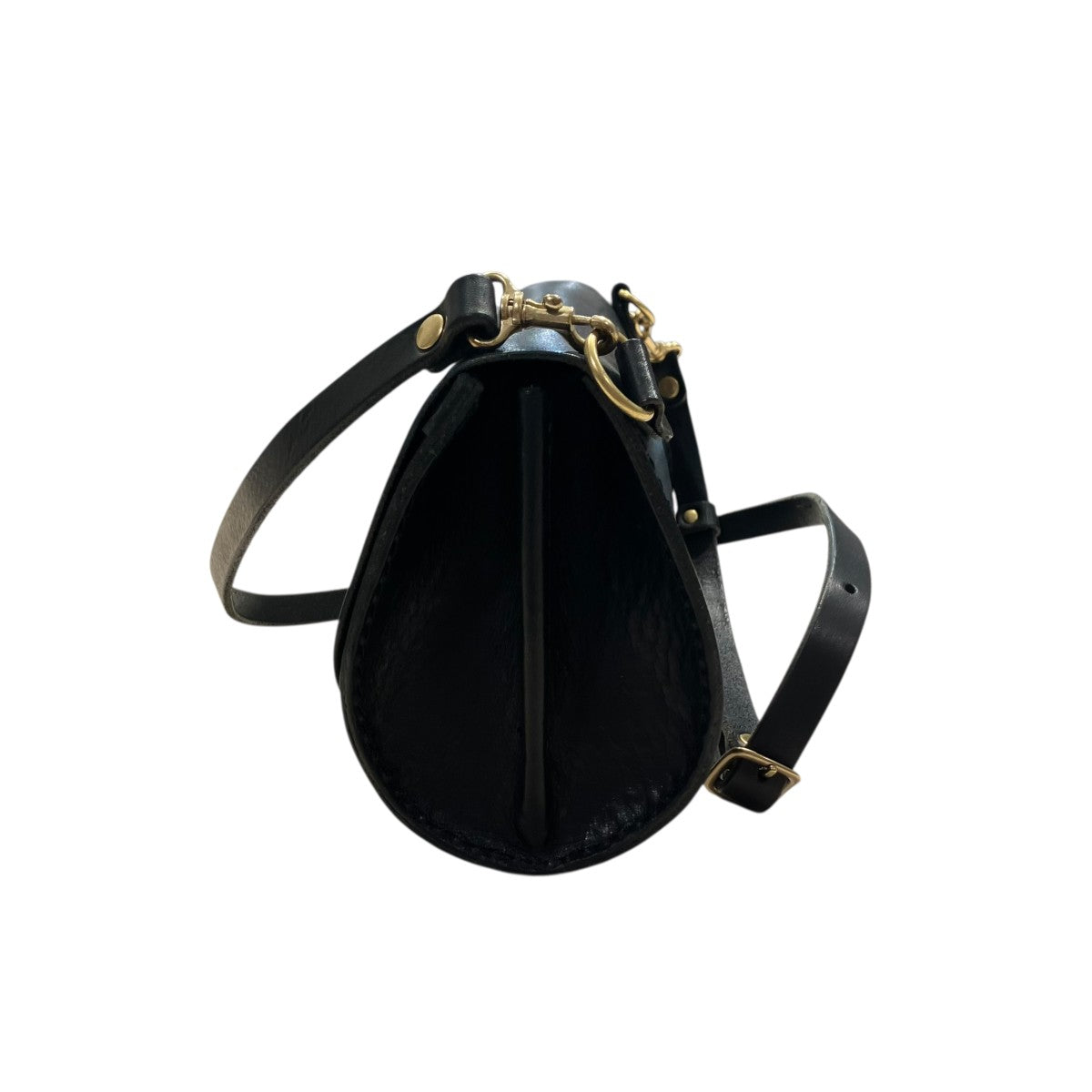 ANALOGICO(アナロジコ) ギボシショルダーレザーバッグ ブラック サイズ