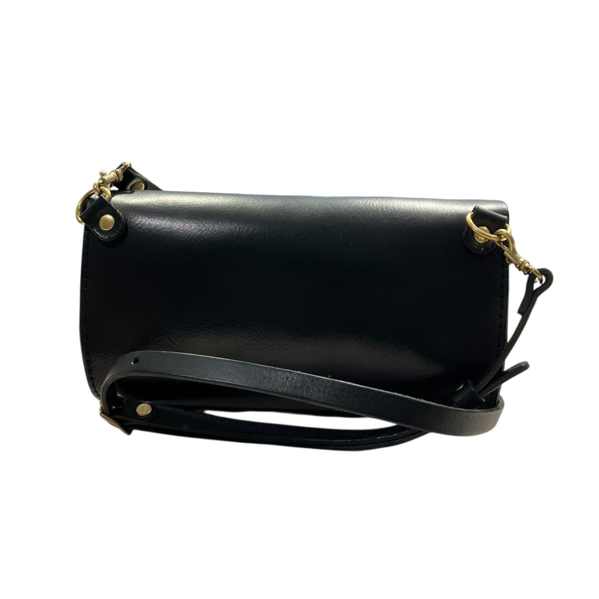 ANALOGICO(アナロジコ) ギボシショルダーレザーバッグ ブラック サイズ