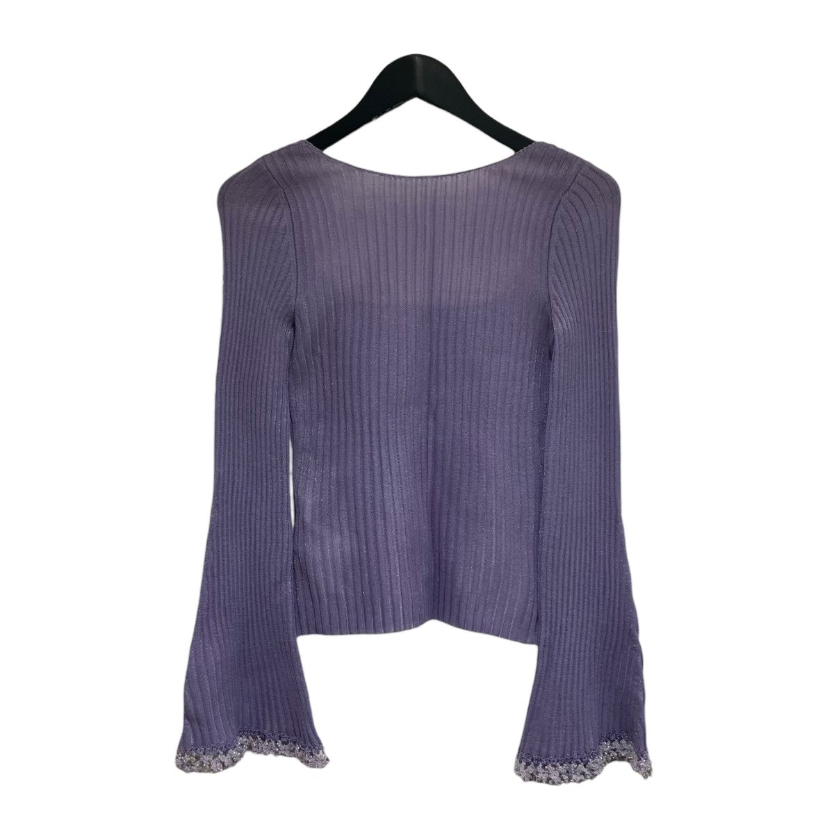 mame kurogouchi(マメクロゴウチ) Beaded Flared Sleeve Knit薄手