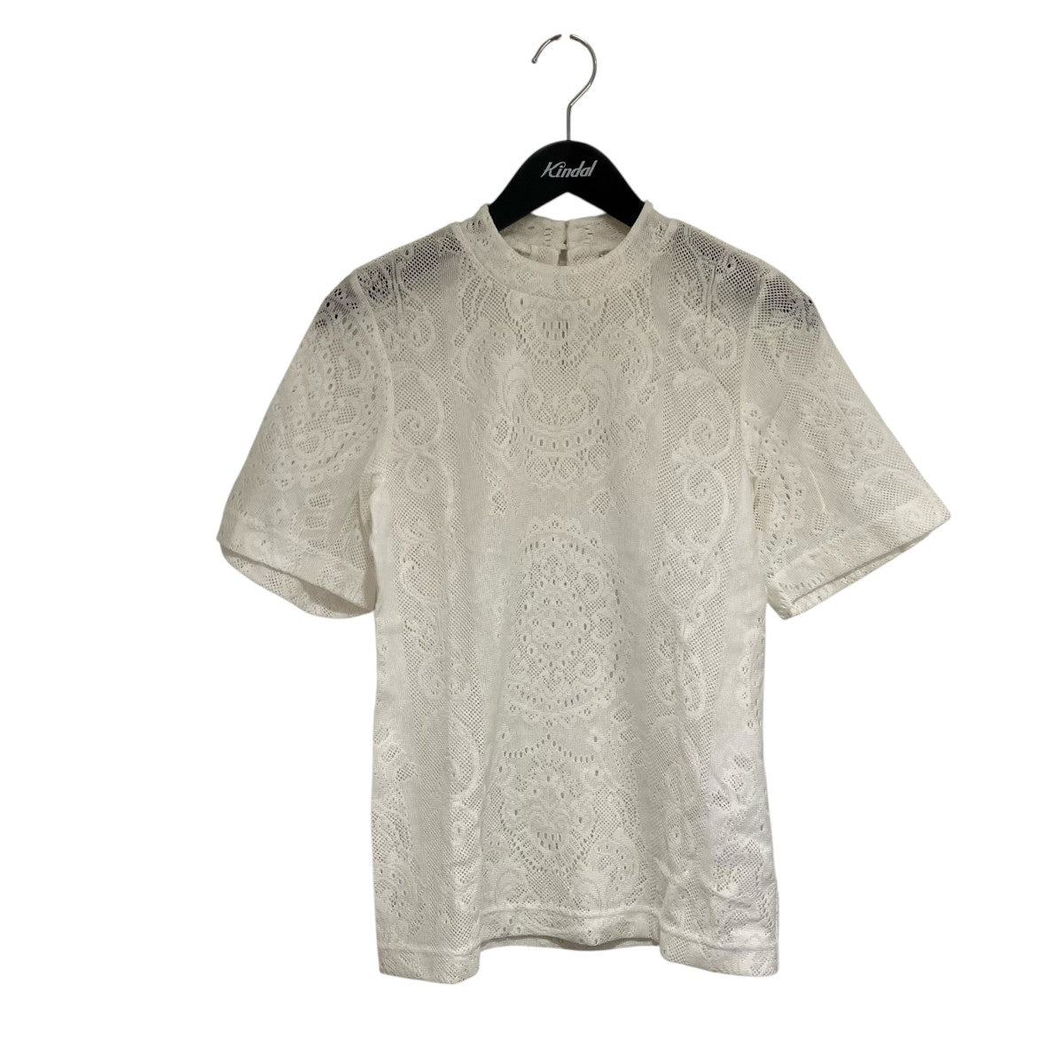 mame kurogouchi Curtain Lace Jacquard Jersey Top半袖ブラウスMM21SS-JS004 古着・中古-1枚目のアイテム画像