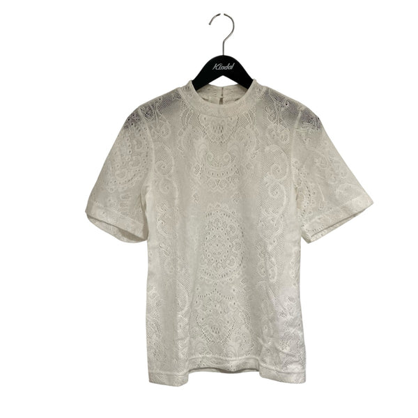 mame kurogouchi(マメクロゴウチ) Curtain Lace Jacquard Jersey Top