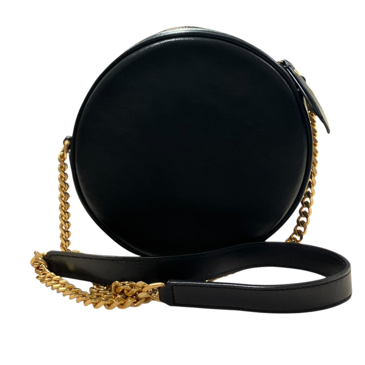 ラウンドカメラバック ヴィニル スエ―ド＆スムースレザー レオパードプリントショルダーバッグ629458