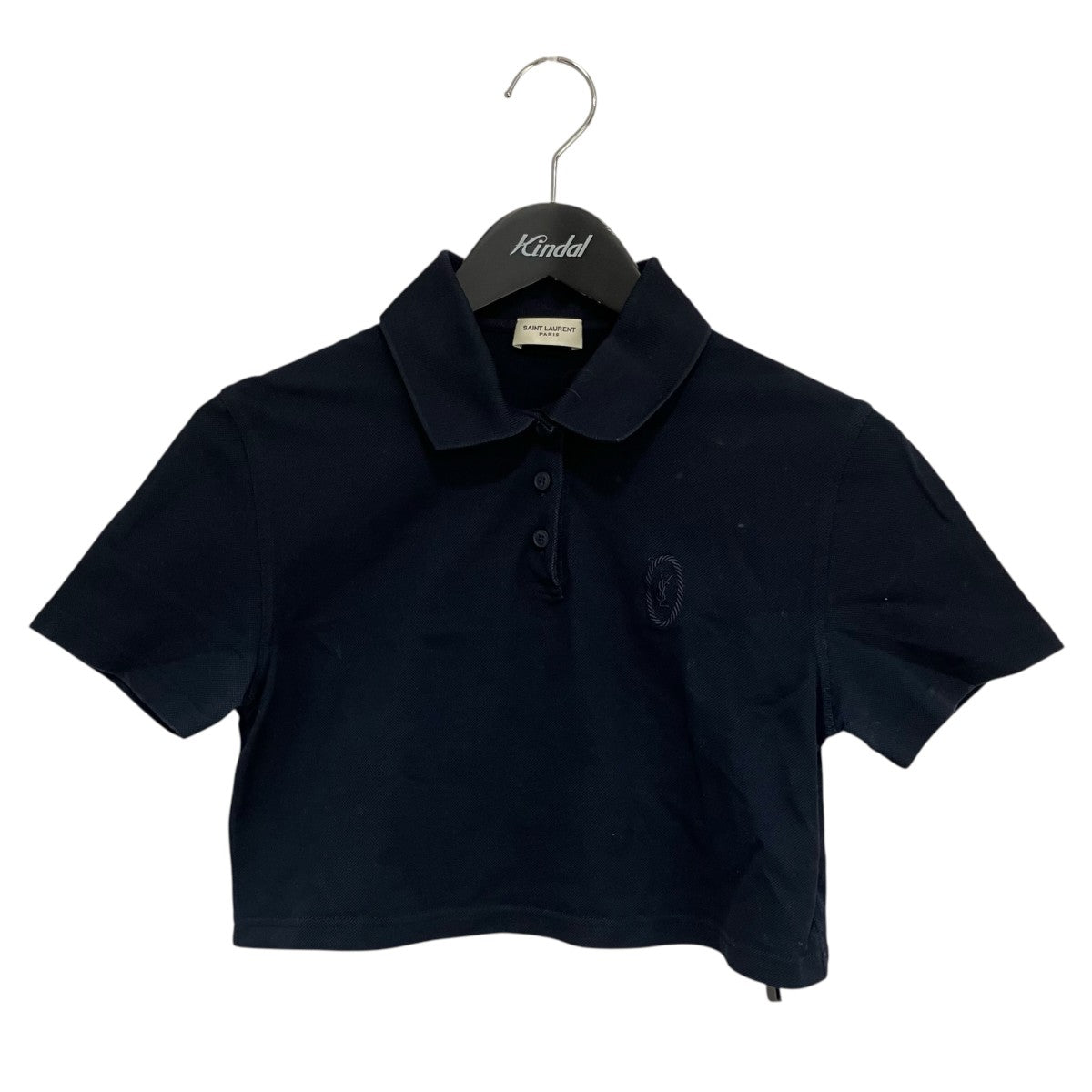 Saint Laurent Paris Cropped Polo Shirt半袖ポロシャツ686218 古着・中古-1枚目のアイテム画像