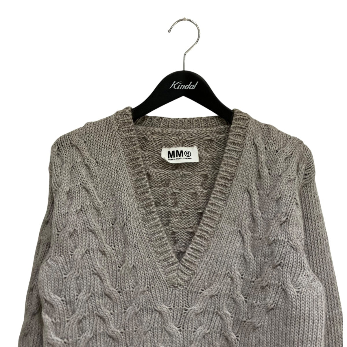 09AWここのえタグ VネックモヘアニットVネックニット32HA177