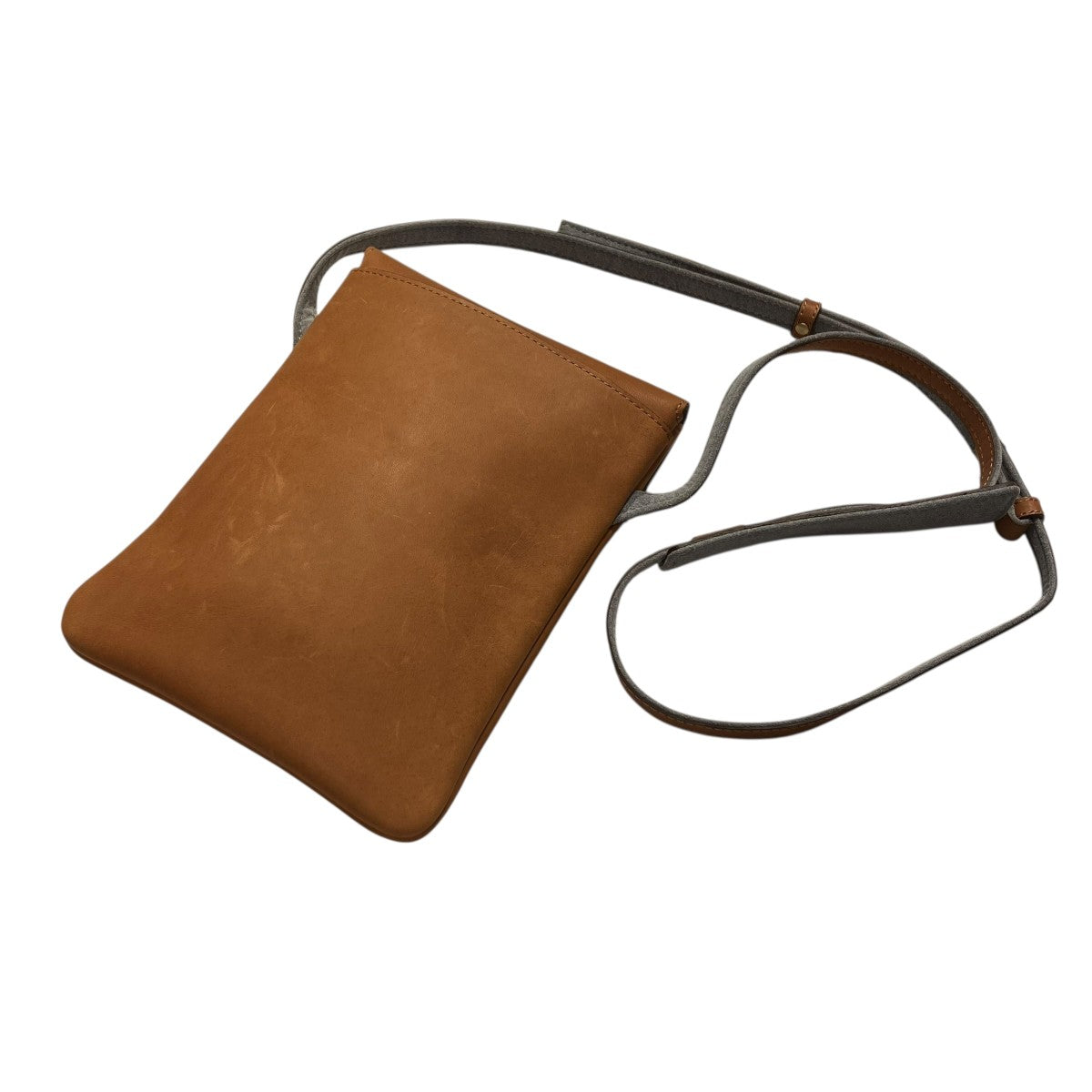 GANZO(ガンゾ) オイルグローブサコッシュショルダーバッグ キャメル