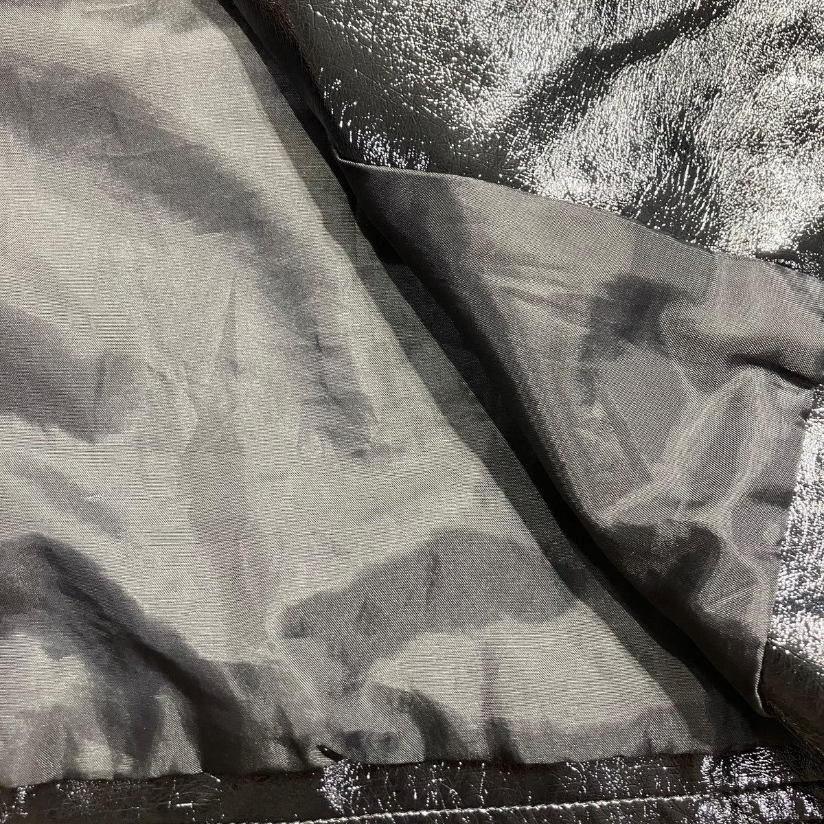 RAY BEAMS パテント フェイクレザー コート61-19-0004-370 古着・中古-5枚目のアイテム画像