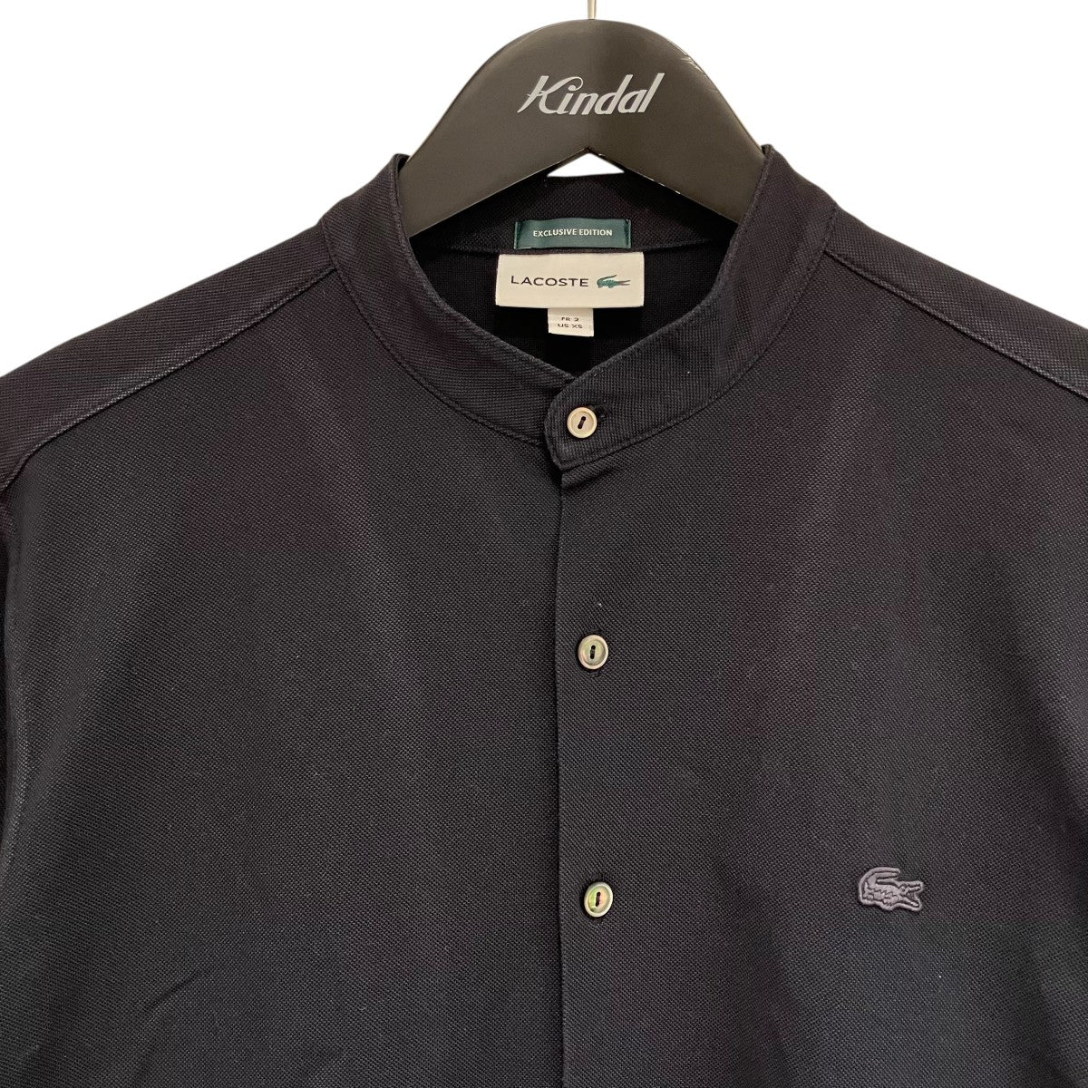 LACOSTE EDIFICE別注 バンドカラー フルオープン半袖ポロシャツCH100PL 古着・中古-5枚目のアイテム画像