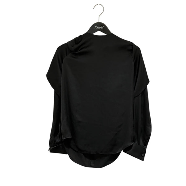 HYKE(ハイク) 24SSSATIN BLOUSE長袖ブラウス241-15215 050 241-15215