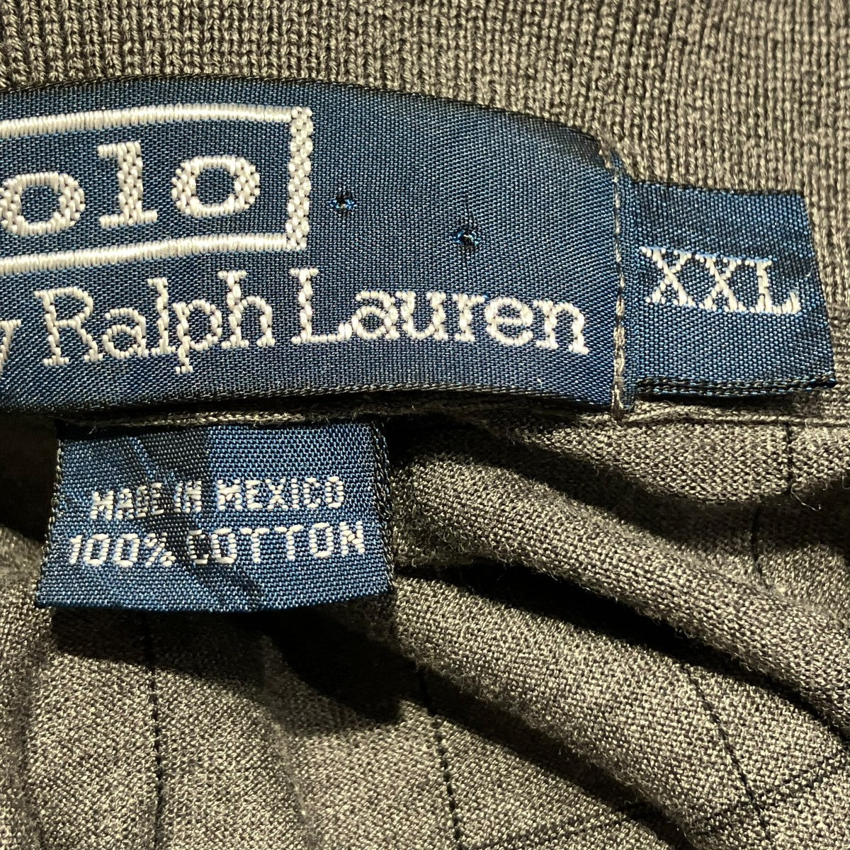 POLO RALPH LAUREN(ポロラルフローレン) 90S長袖ポロシャツ グレー