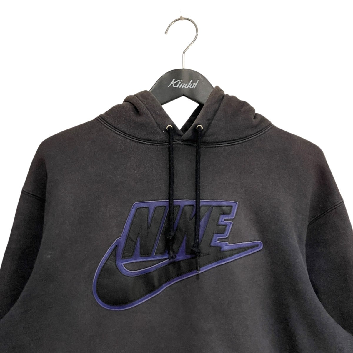 NIKE×Supreme 19AWLeather Applique Hooded Sweatshirt長袖パーカーCK6225-010 古着・中古-3枚目のアイテム画像