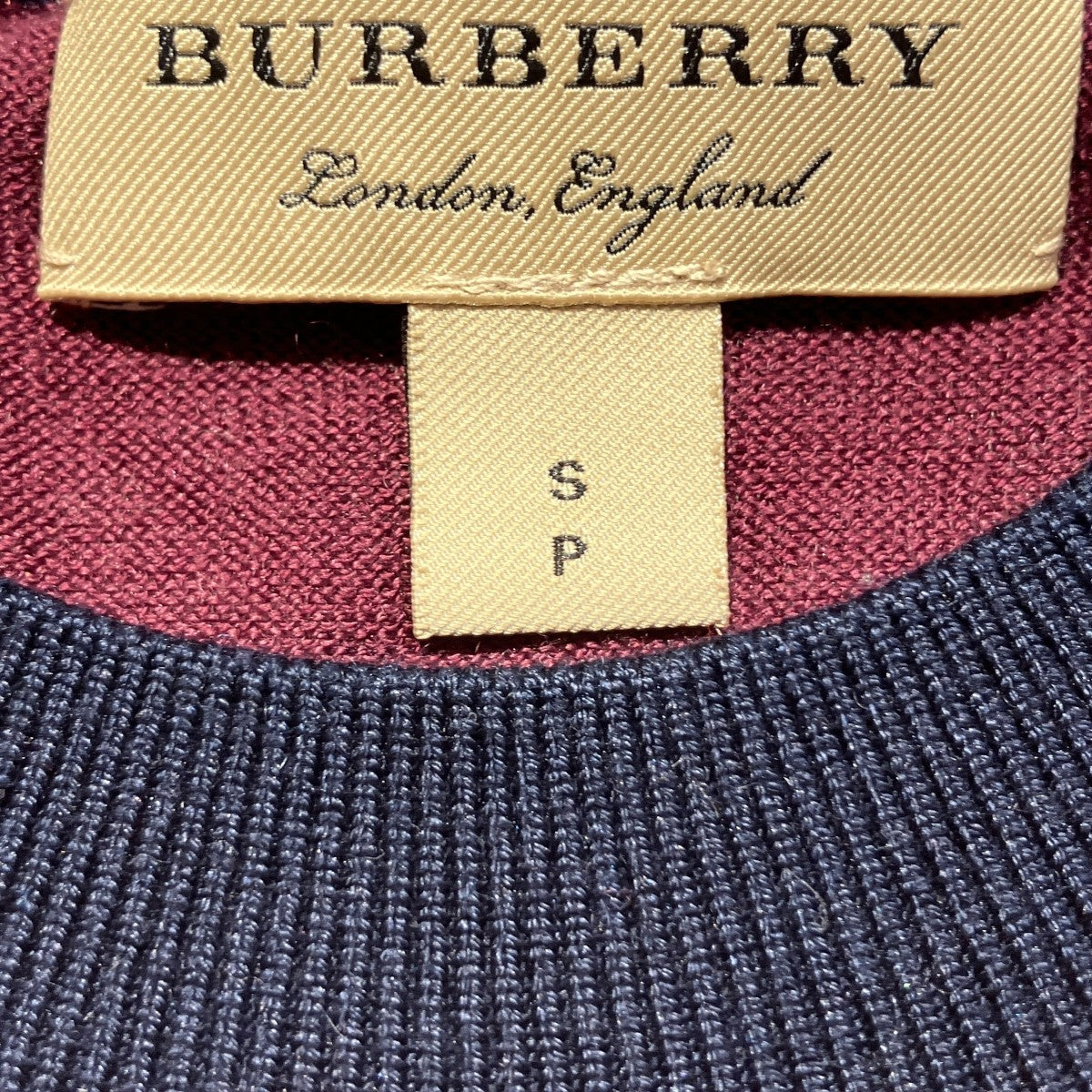 BURBERRY LONDON ENGLAND Buck Colorblock Silk Blend Sweater薄手ニット4073626 古着・中古-7枚目のアイテム画像