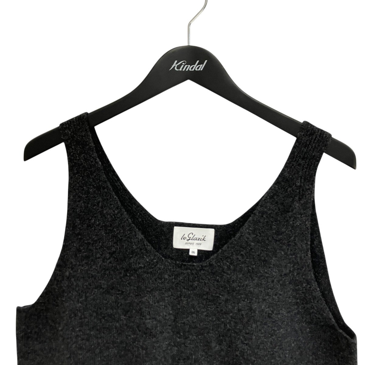 LE GLAZIK VNECK KNIT VESTニットベストLG-D0134 古着・中古-3枚目のアイテム画像