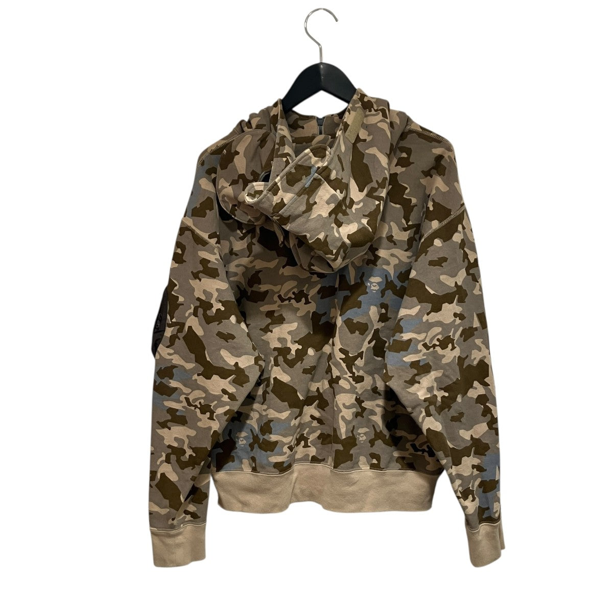 A BATHING APE SAND CAMO MILITARY RELAXED FIT FULL ZIP MASK HOODIEジップパーカー001ZPI301011M 古着・中古-2枚目のアイテム画像