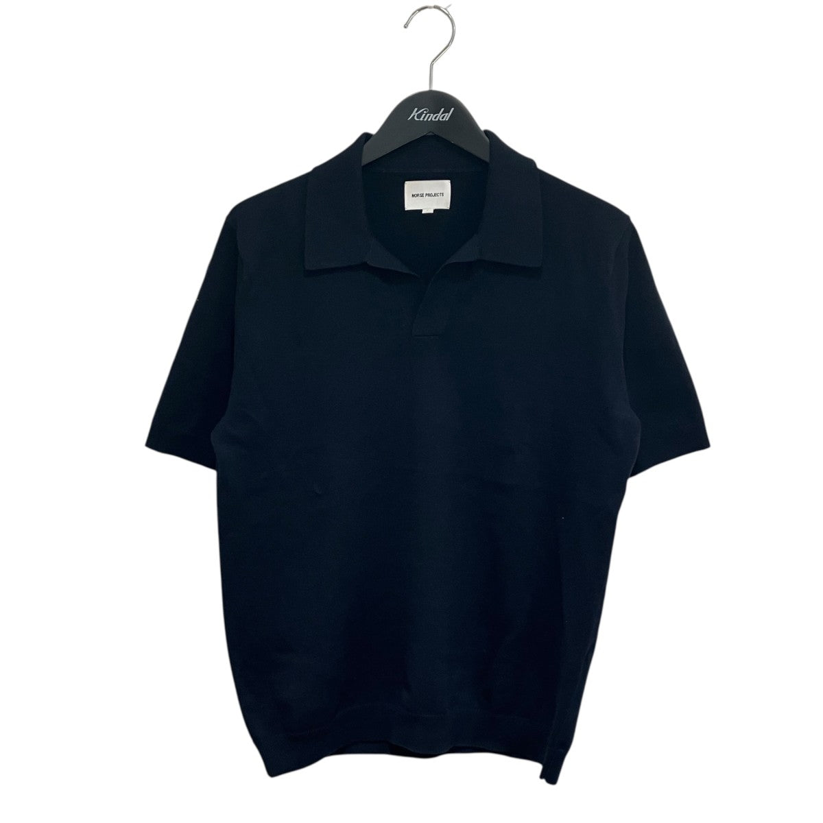 Leif Cotton Linen Polo in Navy半袖シャツN45-0502-7004
