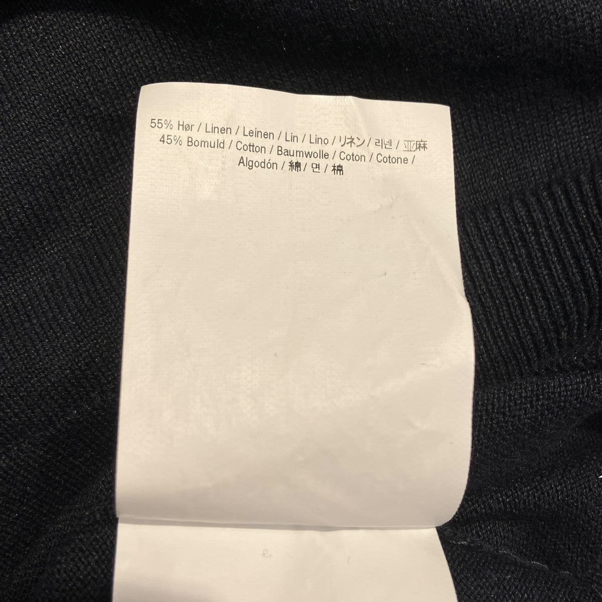 Leif Cotton Linen Polo in Navy半袖シャツN45-0502-7004